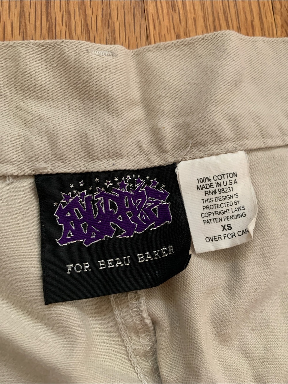 Vintage 1997 Auraze for Beau Baker Wide Leg Panel Rave Pants Cloud Print - Picture 2 of 16